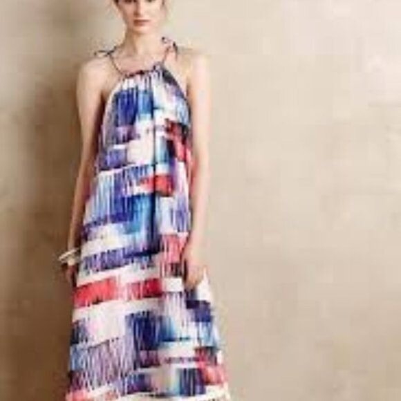 Anthro 'Sonora' Sachin + Babi Tie Dye Water Color Midi Dress - Picture 4 of 10